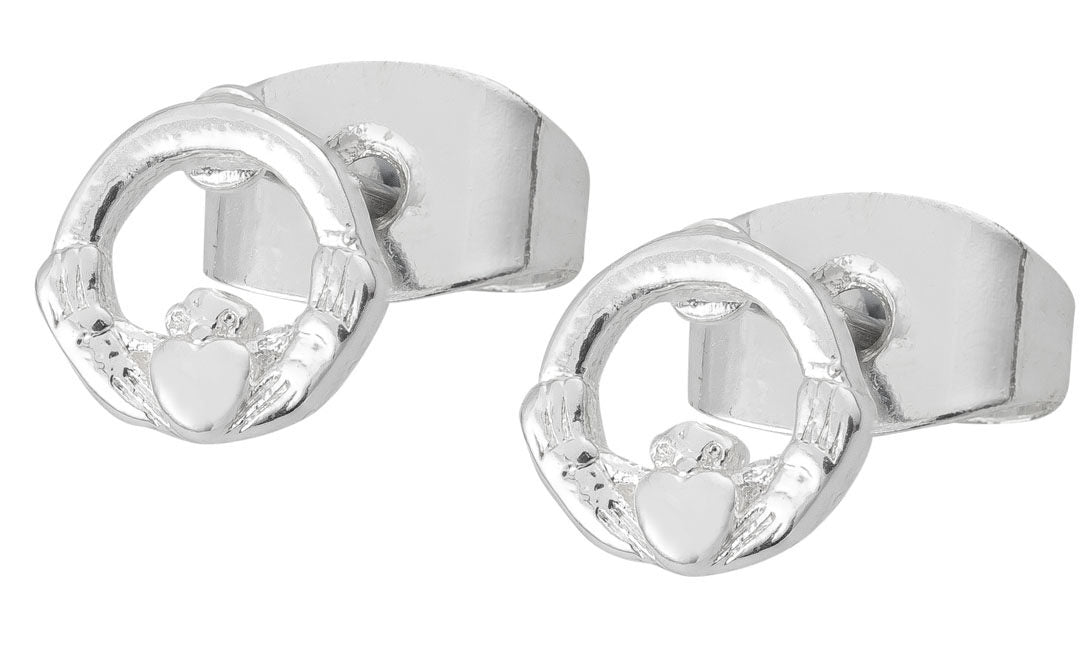 Mini Claddagh Earrings Silver - Irish jewellery