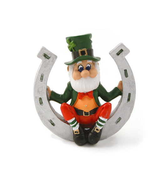 3 Little Men Sitting on Horseshoe - Irish ornaments