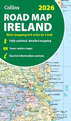 2026 Collins Road Map of Ireland: Clear and detailed folded map of Ireland (Collins Road Atlas)