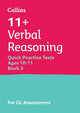 Collins 11+ Practice - 11+ Verbal Reasoning Quick Practice Tests Age 10-11 (Year 6) Book 3: For the 2026 GL Assessment Tests