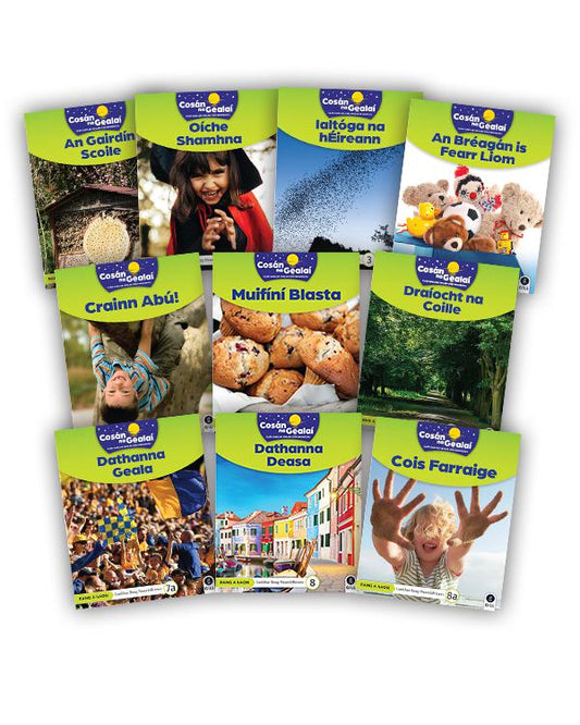 Cosán na Gealaí 1ST CLASS Non-fiction Reader PACK of 10