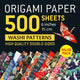 Origami Paper 500 sheets Japanese Washi Patterns 6" (15 cm): Double-Sided Origami Sheets with 12 Different Designs (Instructions for 6 Projects Included)