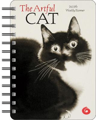 The Artful Cat 2026 Weekly Planner Calendar: Brush and Ink Watercolor Paintings