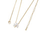 Gold Shamrock Three Crystal Pendant - Irish jewellery
