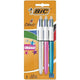 BIC - 3 x 4 Colour Ballpoint Pens - Shine
