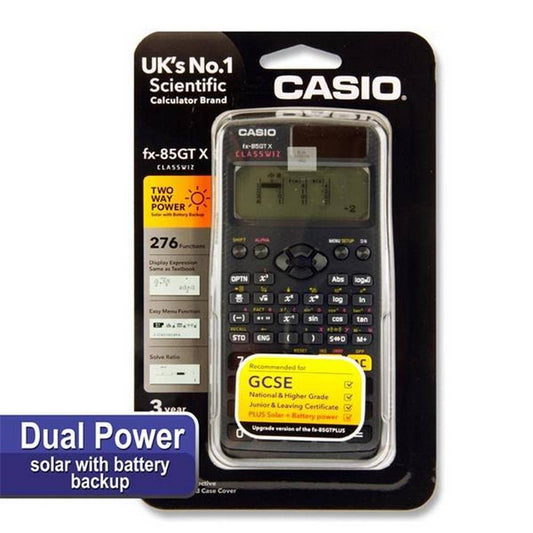 Casio fx-85GT X - Scientific Calculator - 276 Functions - Dual Power - Black