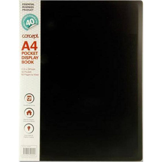 40 Pocket Display Book - A4 - Black