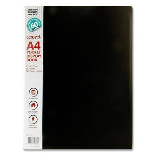 60 Pocket Display Book - A4 - Black