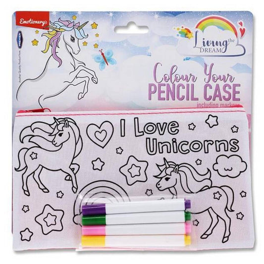 Unicorn Colour Your Own Pencil Case