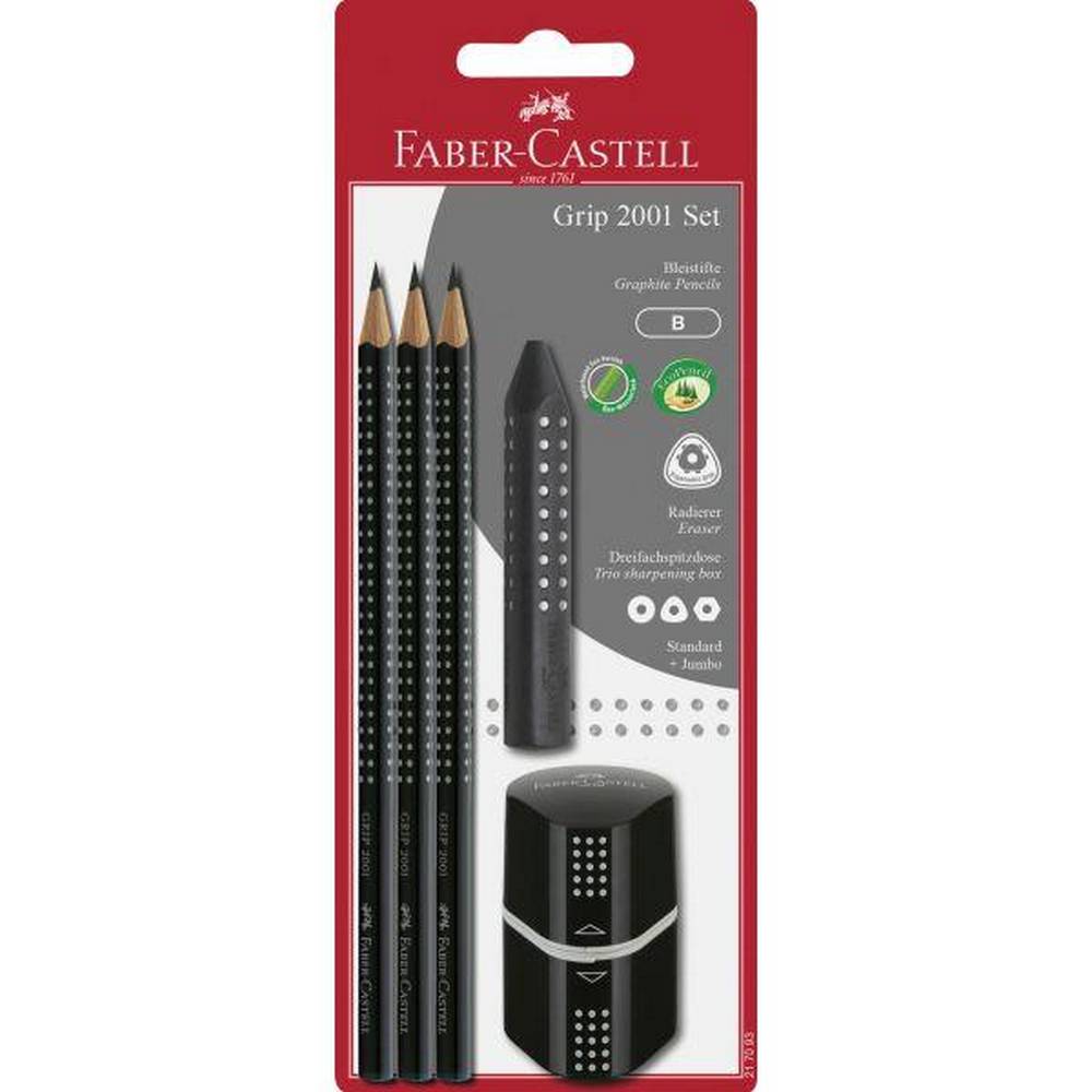 Faber-Castell - Grip 2001 Black Blister Set