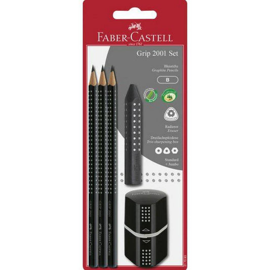 Faber-Castell - Grip 2001 Black Blister Set