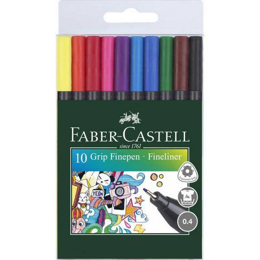 Faber-Castell - Grip Finepen Set Of 10 - 0.4mm