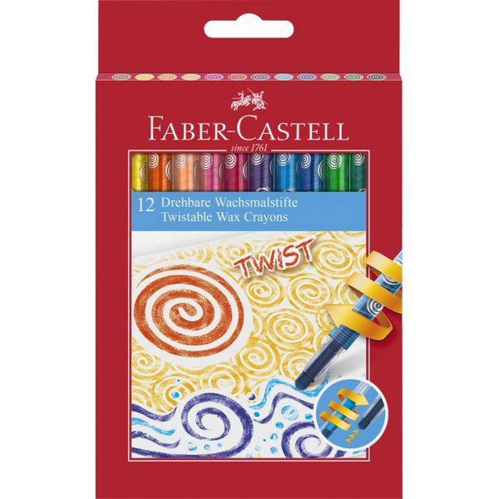 Faber-Castell - Twistable Wax Crayons - Box of 12