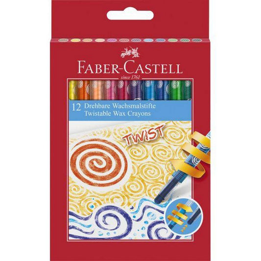 Faber-Castell - Twistable Wax Crayons - Box of 12
