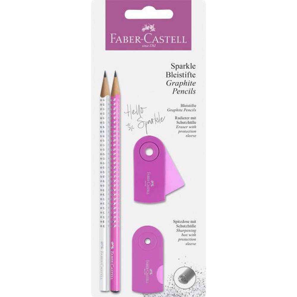 Grip Sparkle Set Pearl Pink/White Blister