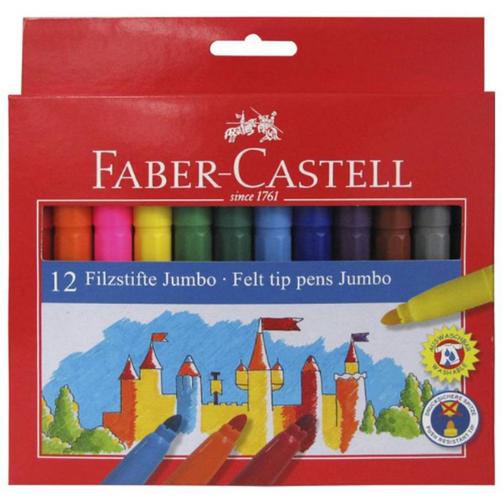 Jumbo Fibre Tip Pens Box 12