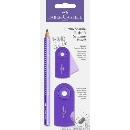 Jumbo Sparkle Lilac Pencil Set Blister