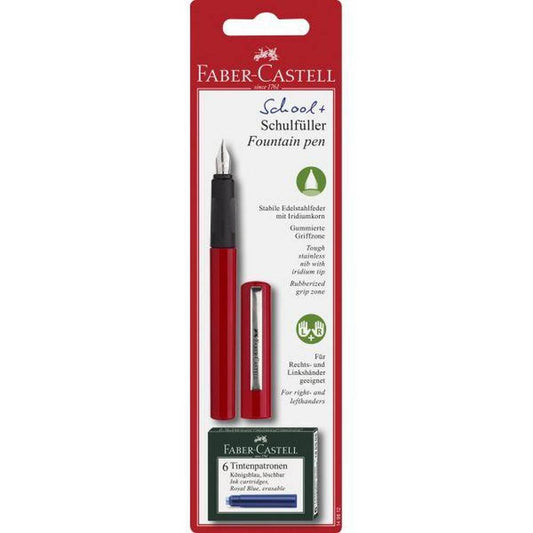 School Fountain Pen Set Red