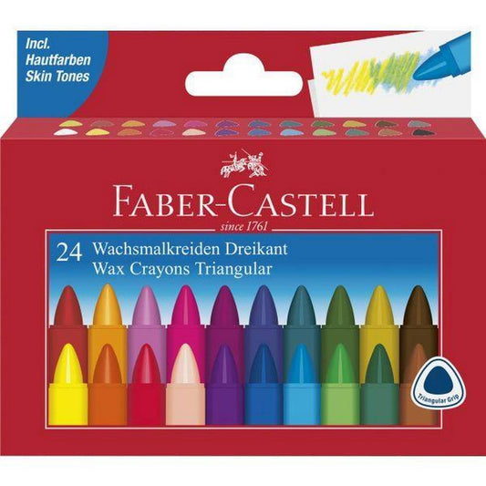 Triangular Wax Crayons Box 24