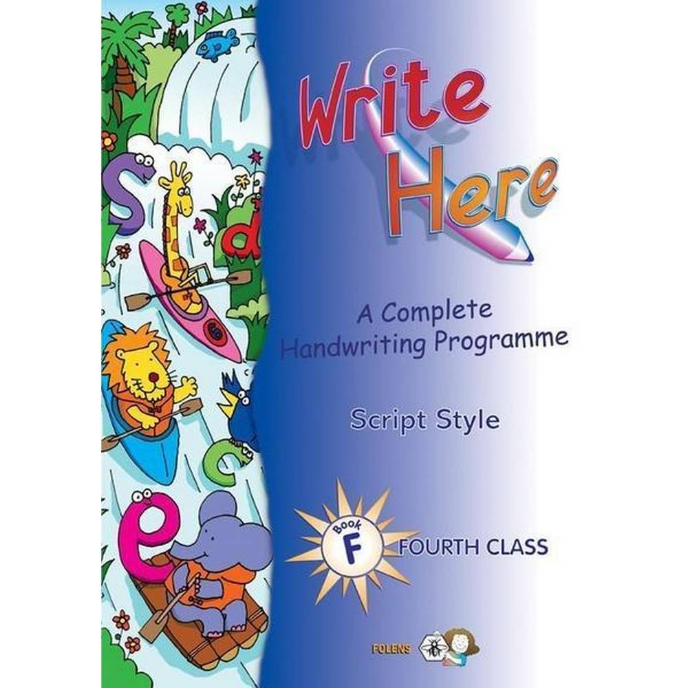 WRITE HERE F - 4TH CLASS (SCRIPT STYLE)