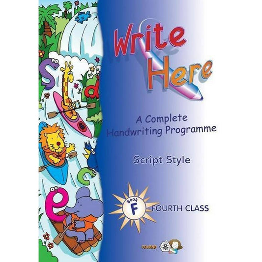 WRITE HERE F - 4TH CLASS (SCRIPT STYLE)