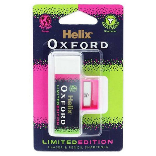 Helix - Oxford Clash Eraser & Sharpener - Pink