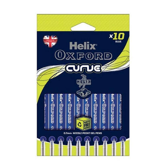 Helix Oxford Curve - 10 Ballpoint Pens - Blue