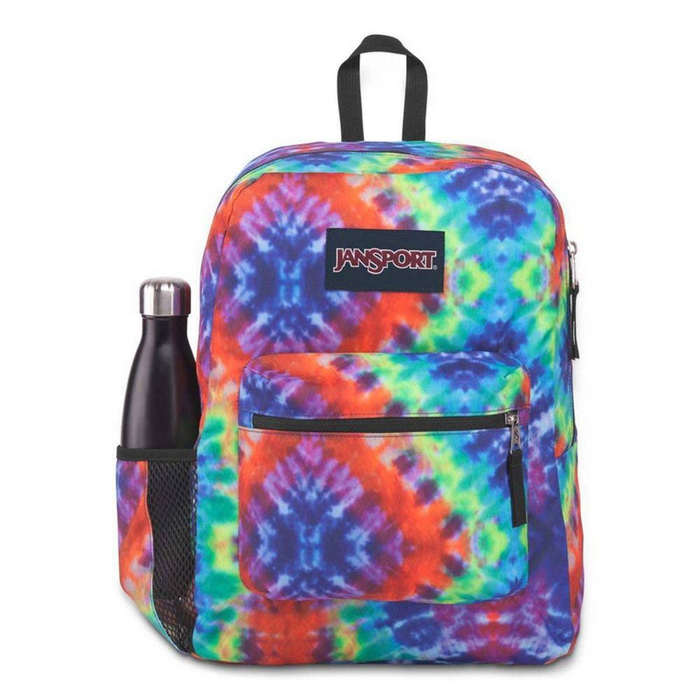 JanSport Cross Town Backpack - Red/Multi Hippie Days