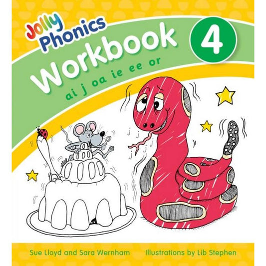 JOLLY PHONICS WORKBOOK 4 - PRE CURSIVE LETTERS