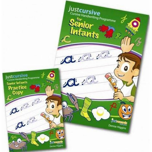 JUST CURSIVE - HANDWRITING - SENIOR INFANTS (BOOK AND PRACTICE COPY SET)