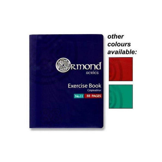 Exercise Copy - 88 Page - Bold Colour Plastic Cover