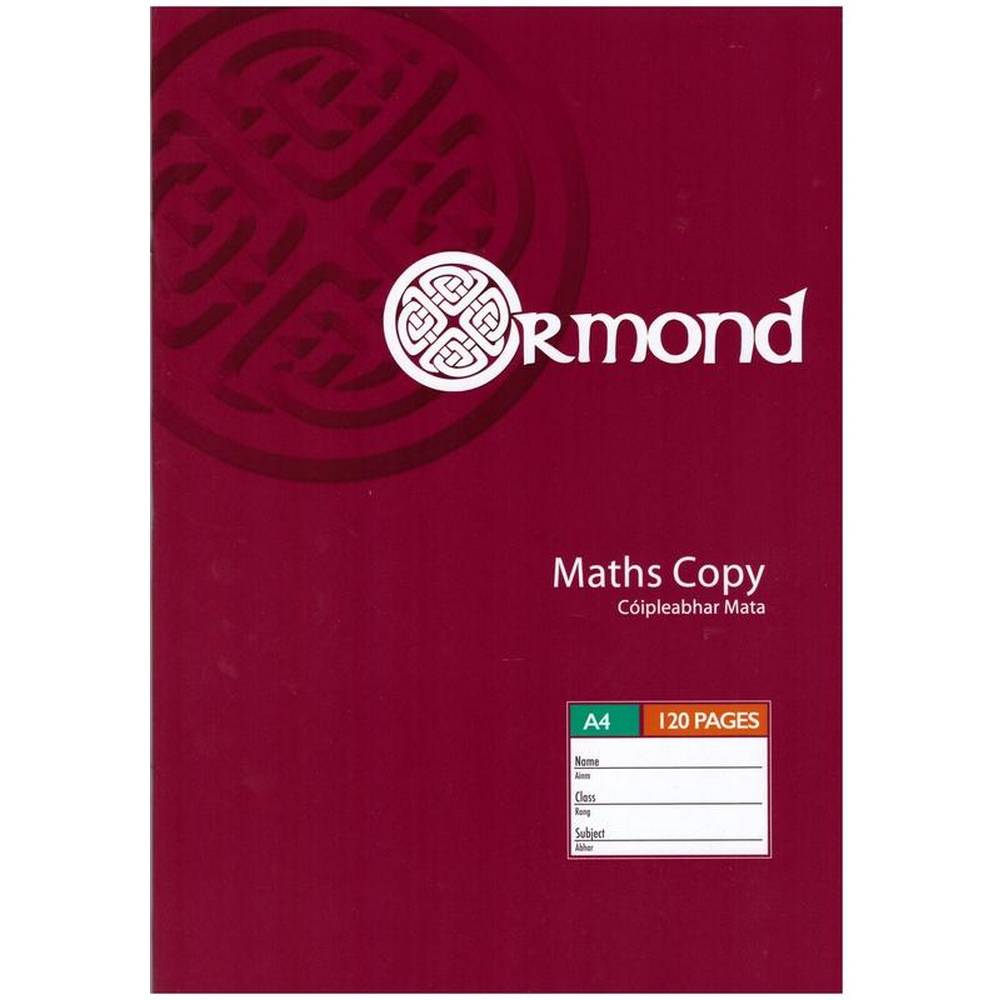 Ormond A4 120pg Maths Copy Book