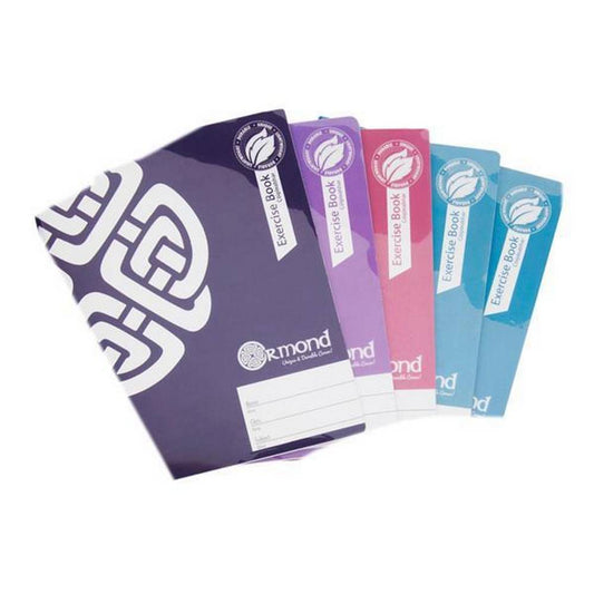 Ormond - Pack of 5x No.11 - 120 Page Durable Cover Copy Books - Bright