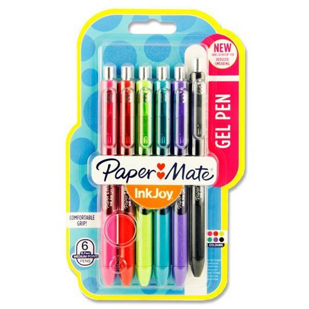Paper Mate - 6 Assorted Inkjoy Gel Pens