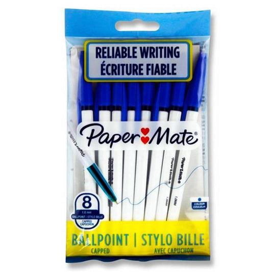 Paper Mate - 8 Ballpoint Pens - Blue