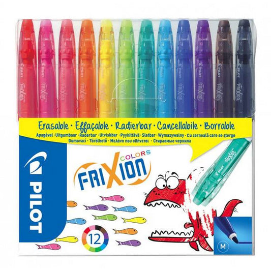 Pilot FriXion - Erasable Colouring Pens Assorted - Wallet of 12
