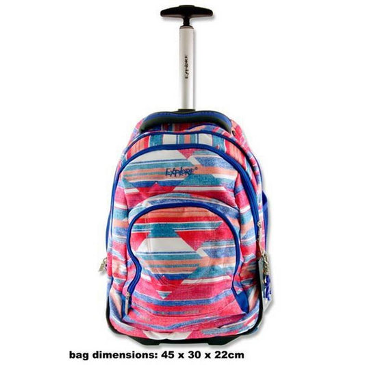 Explore Trolley Backpack - Diamond Stripes
