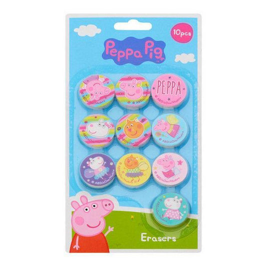Peppa Pig - Set Of 10 Round Erasers