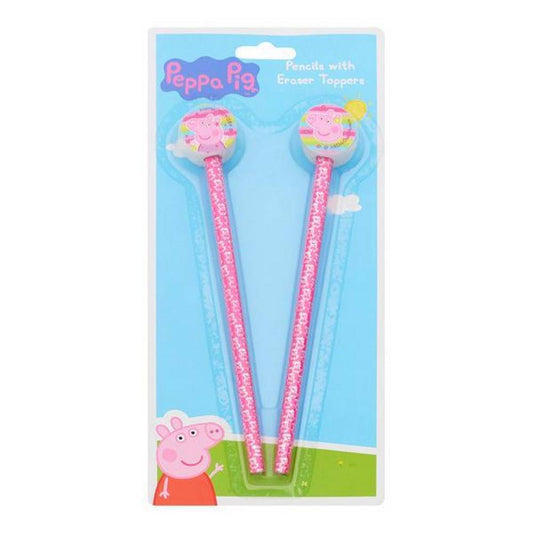 Peppa Pig - Set Of 2 Pencils With Eraser Toppers