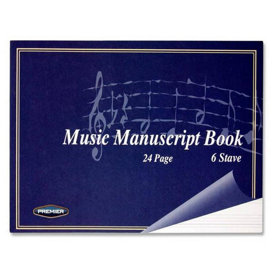 Premier - 24 page 6 Stave Music Manuscript Book