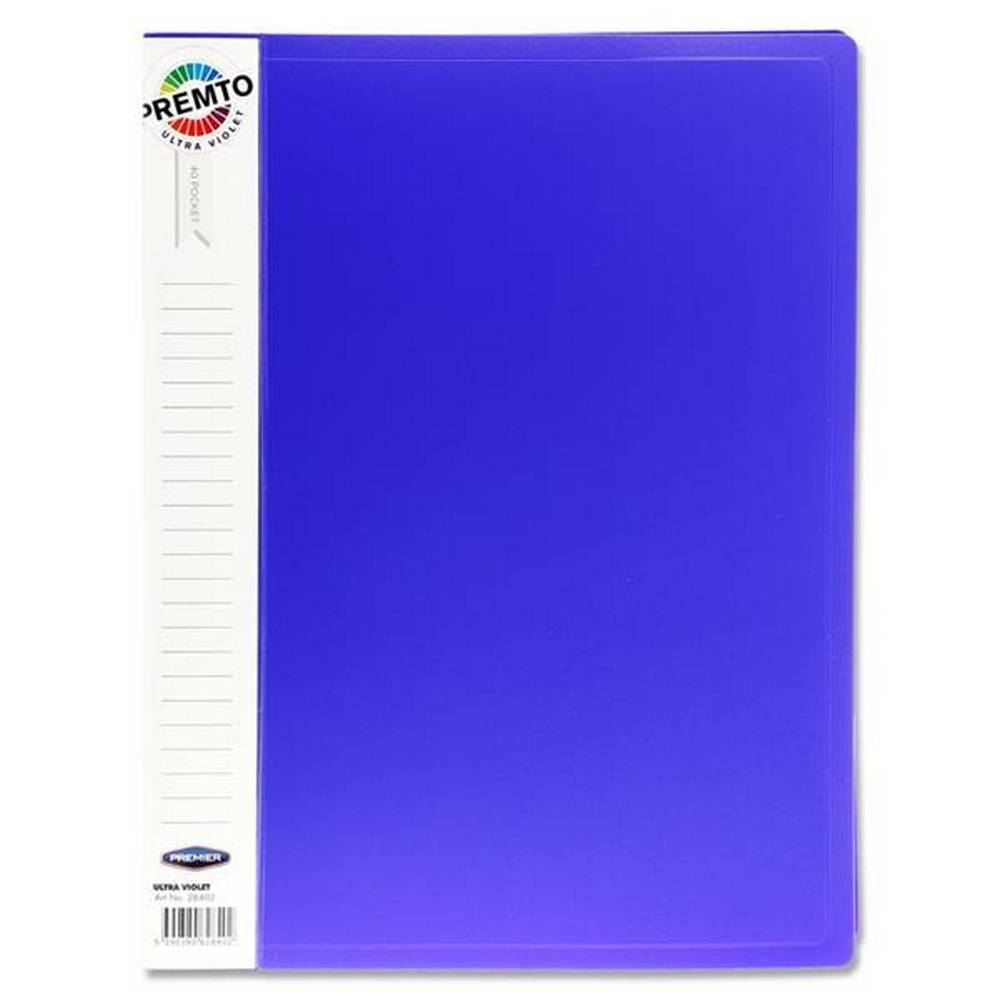 Premier Premto A4 40 Pocket Display Book - Ultra Violet