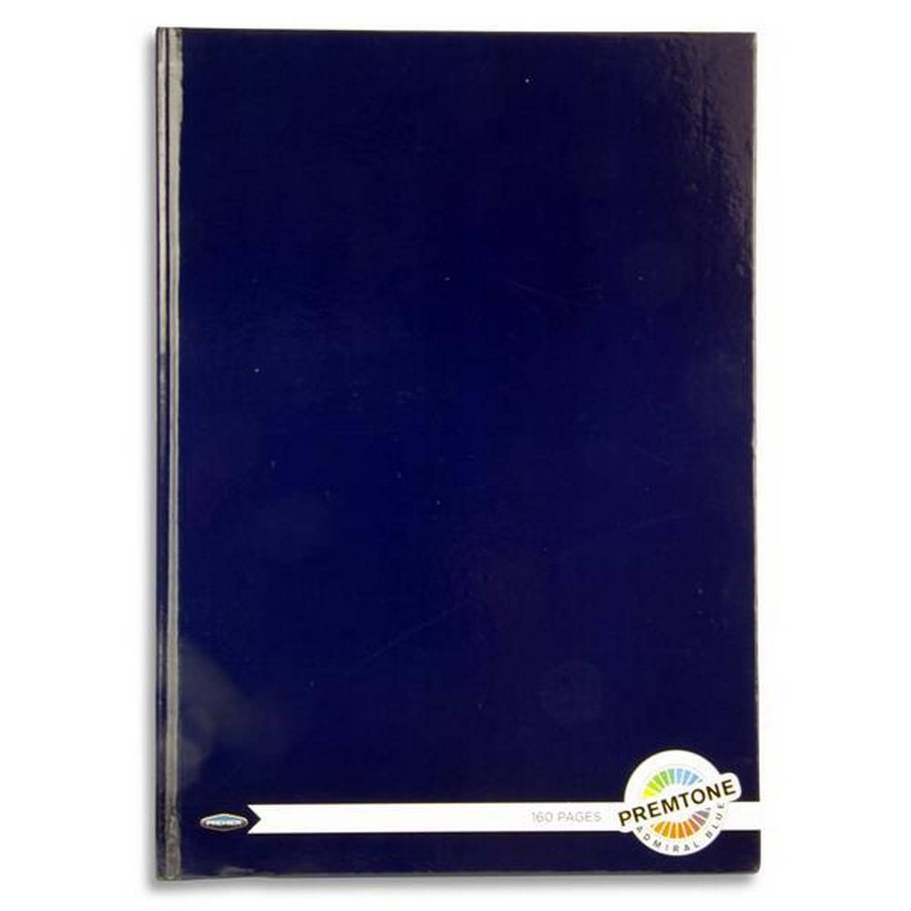 Premier Premtone A4 160pg Hardcover Notebook - Admiral Blue