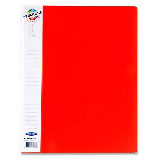 Premier Premtone A4 40 Pocket Display Book - Ketchup Red