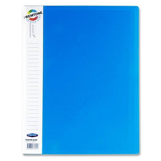 Premier Premtone A4 40 Pocket Display Book - Printer Blue