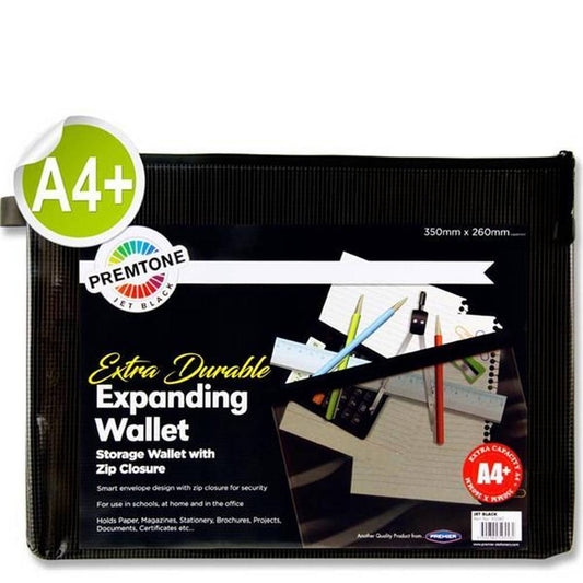 Premier Premtone A4+ Extra Durable Mesh Wallet - Jet Black