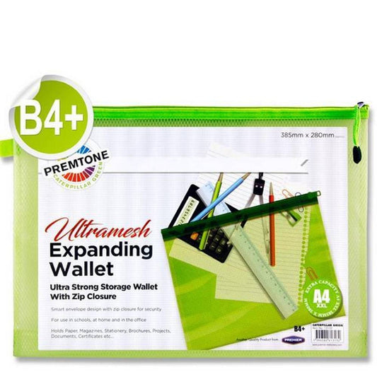 Premier Premtone B4+ Ultramesh Expanding Wallet - Caterpillar Green