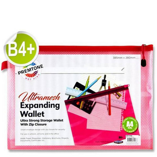 Premier Premtone B4+ Ultramesh Expanding Wallet - Hot Pink
