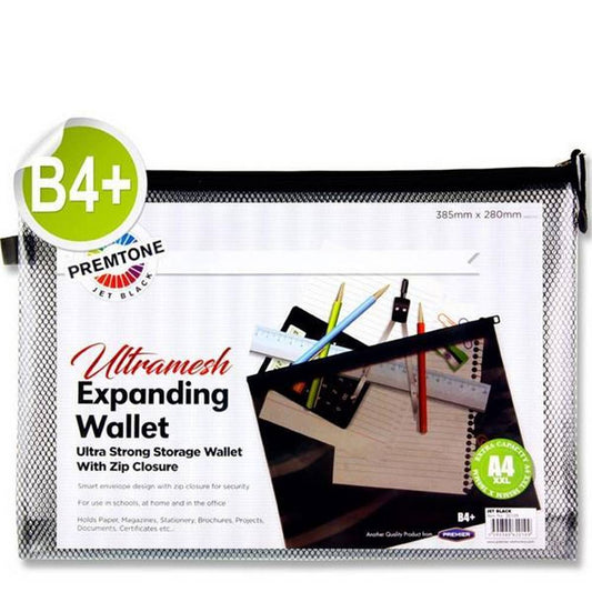 Premier Premtone B4+ Ultramesh Expanding Wallet - Jet Black