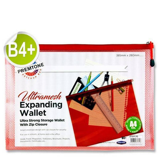 Premier Premtone B4+ Ultramesh Expanding Wallet - Ketchup Red
