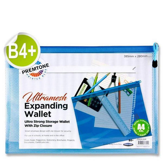 Premier Premtone B4+ Ultramesh Expanding Wallet - Printer Blue